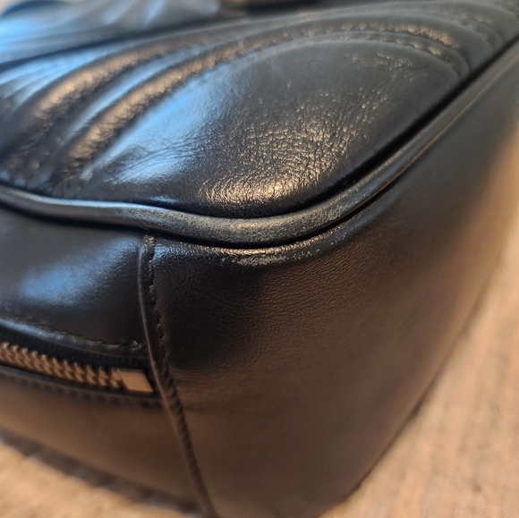 Gucci Black GG Marmont Flap Matelasse - Picture 9 of 11